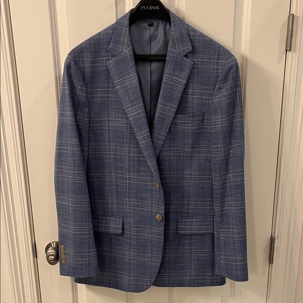 Jos. A. Bank Tailored Fit Plaid Comfort Fit Stretch Sportcoat, 42R